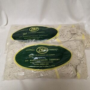 Zep Heavy Duty Commercial Loop-End Wet Mop Replacement Head Refills Lot of 2